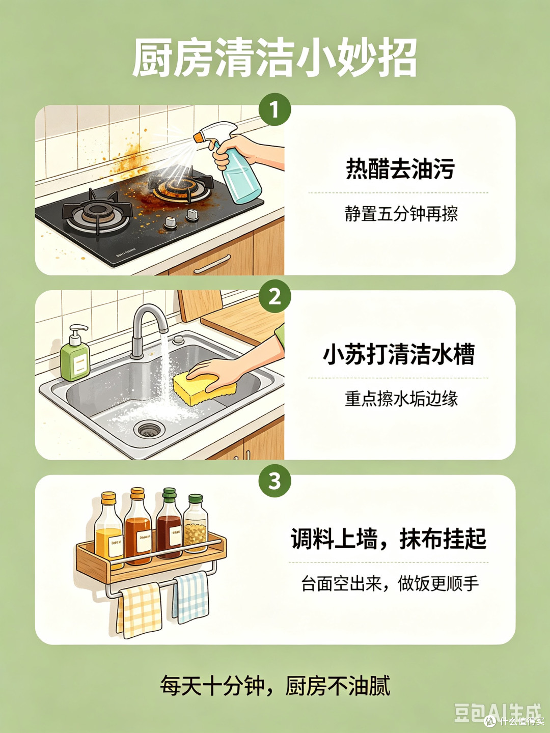 厨房重油污清洁流程分享