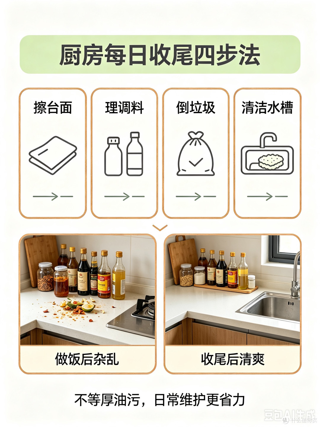 厨房重油污清洁流程分享
