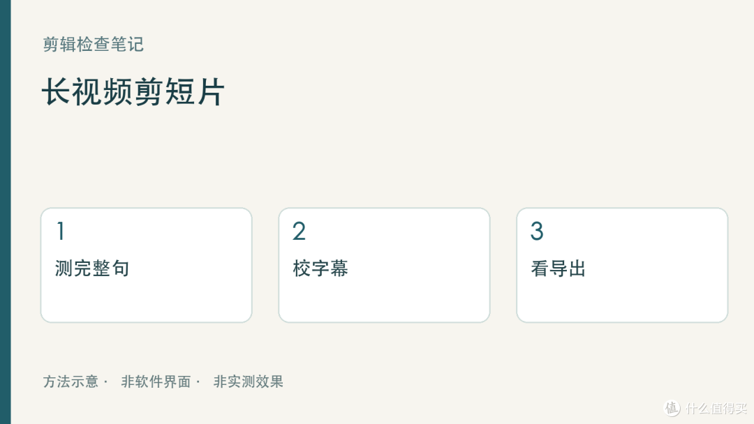 长视频剪短片,先用原片做代表性测试
