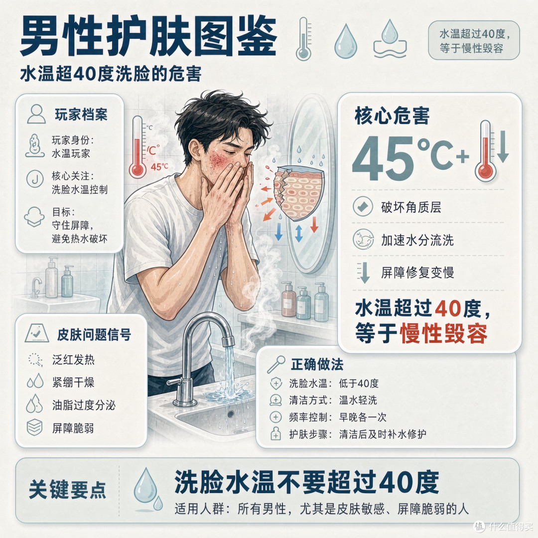男人 30 岁后护肤不算晚，但比 25 岁难三倍——原因在洗面奶