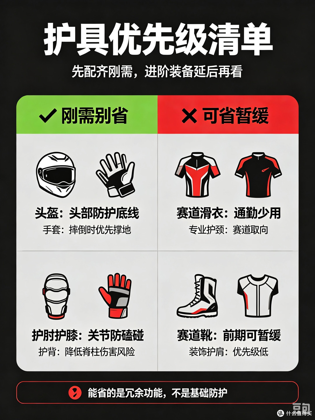 摩托车护具哪些刚需,哪些可以省