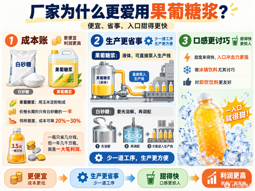 “把配料表的白砂糖还给我们”冲上热搜,果葡糖浆上位多年,这次抓个正着