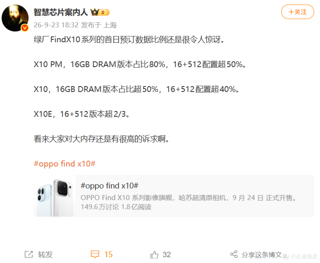 大内存卖爆了！OPPO Find X10系列预售数据出炉