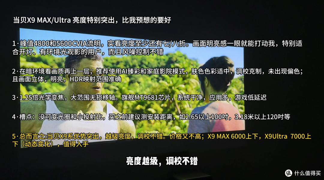 真实测评|当贝X9Max/Ultra亮度画质实测,高亮客厅首选投影?