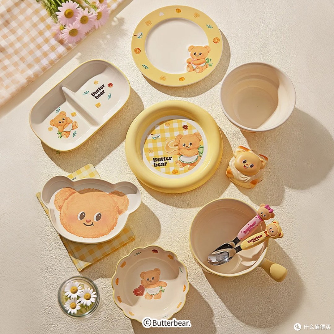 摩登主妇&黄油小熊釉下彩餐具 简单说说