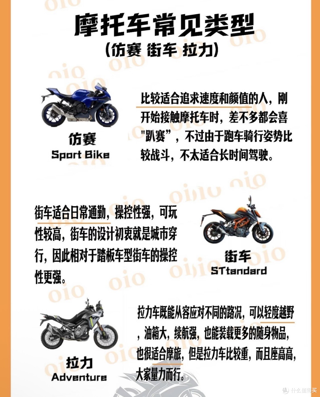 摩托车选型应基于实际用途
