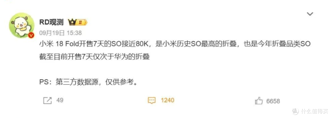曾经的“米黑”罗永浩,点赞小米18 Fold:就事论事