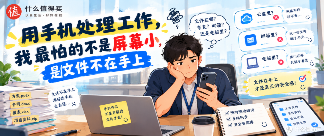 用手机处理工作,我最怕的不是屏幕小,是文件不在手上