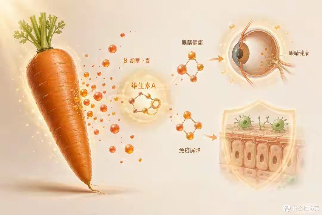 胡萝卜护眼通肠增强免疫