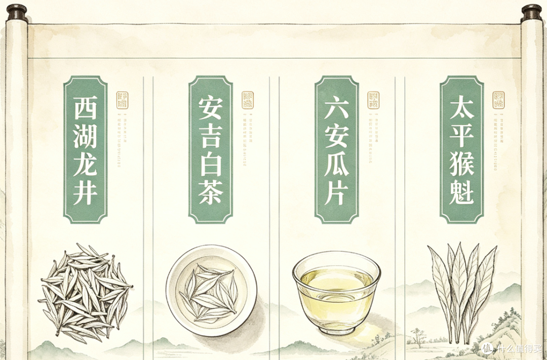 龙井安吉白瓜片猴魁;都喝懂绿茶其实就毕业了
