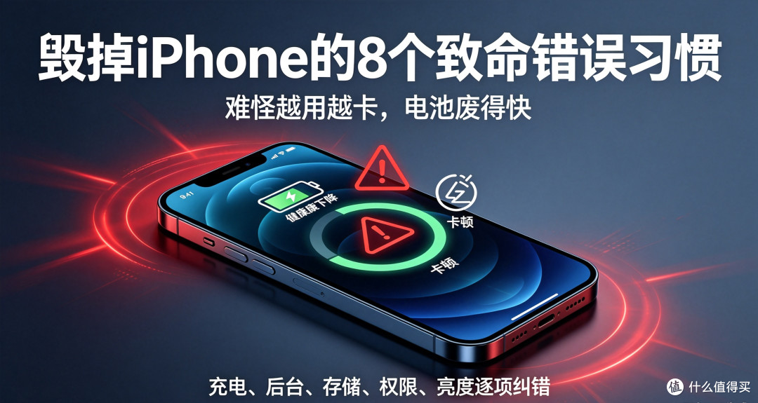 毁掉iPhone的8个致命错误习惯!难怪越用越卡、电池废得快