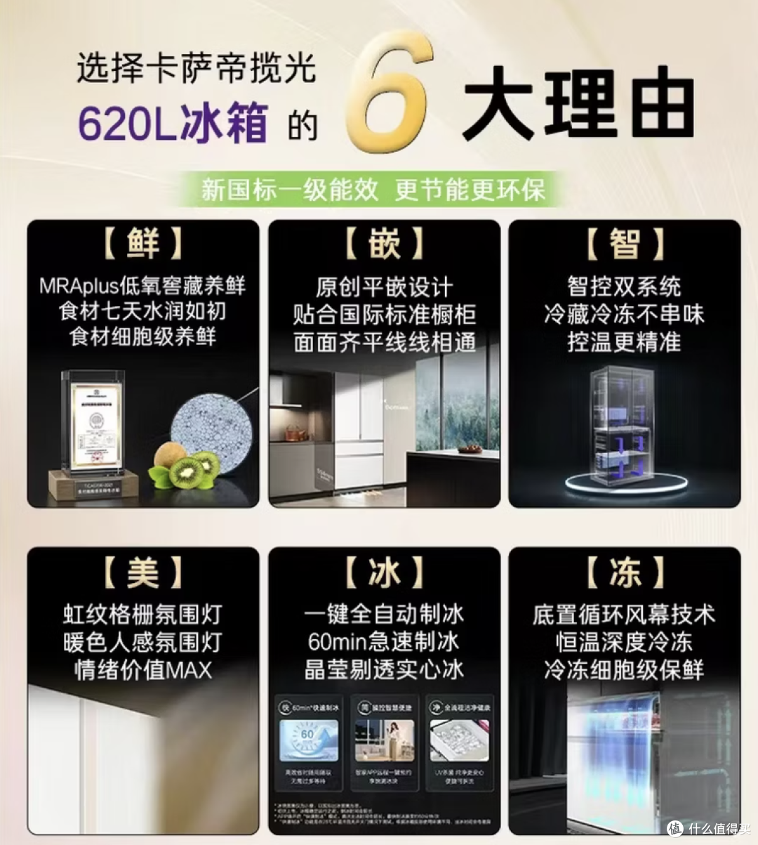602升级款值不值?卡萨帝揽光620L法式五门拆解
