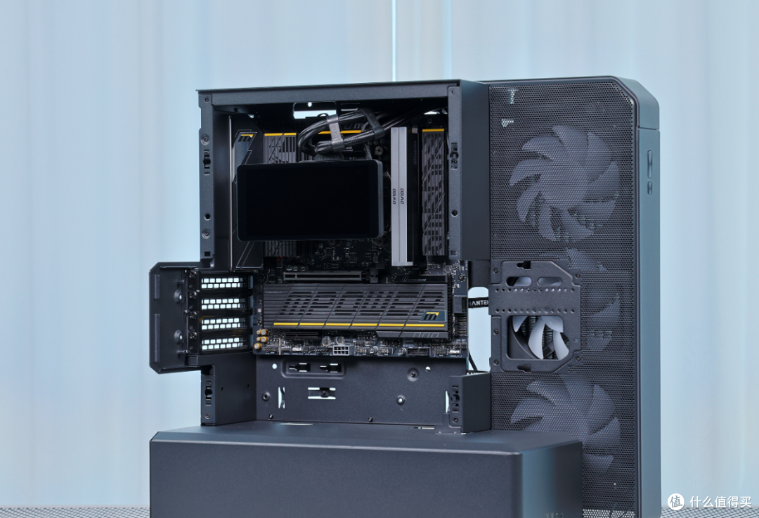 半开放式主机?98X3D+5080星曜+48G大内存+追风者雕堡EX5 MAX机箱