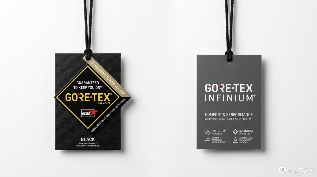 Gore-tex面料，软壳通常为白标（非防水系列）