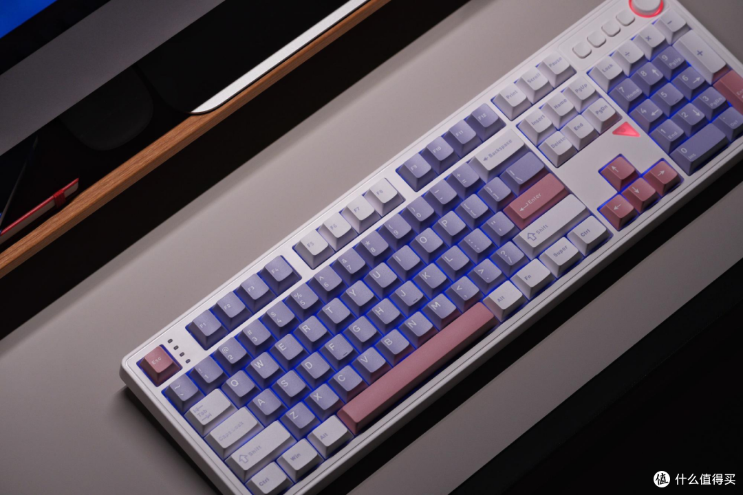 烟云紫静音红轴,GANSS GS3104TPro 这把键盘还挺适合放在办公位