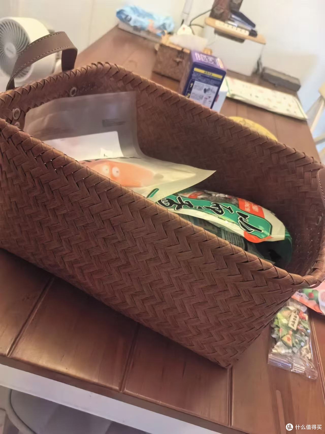 竹编收纳筐,客厅玩具零食一筐收