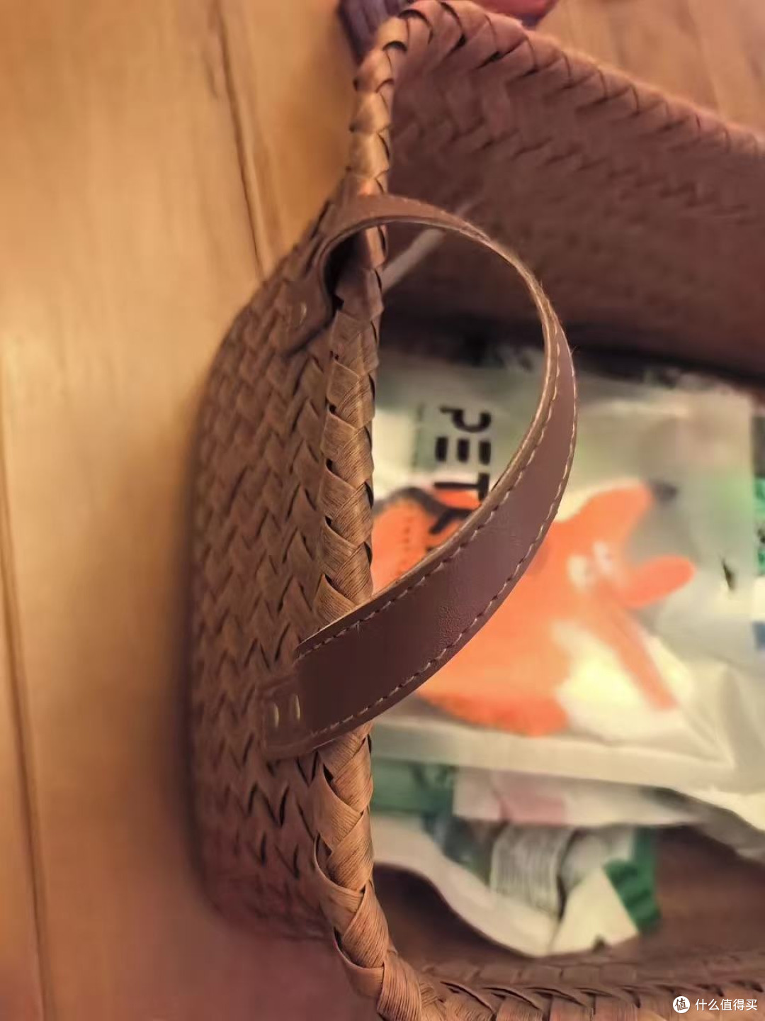 竹编收纳筐,客厅玩具零食一筐收