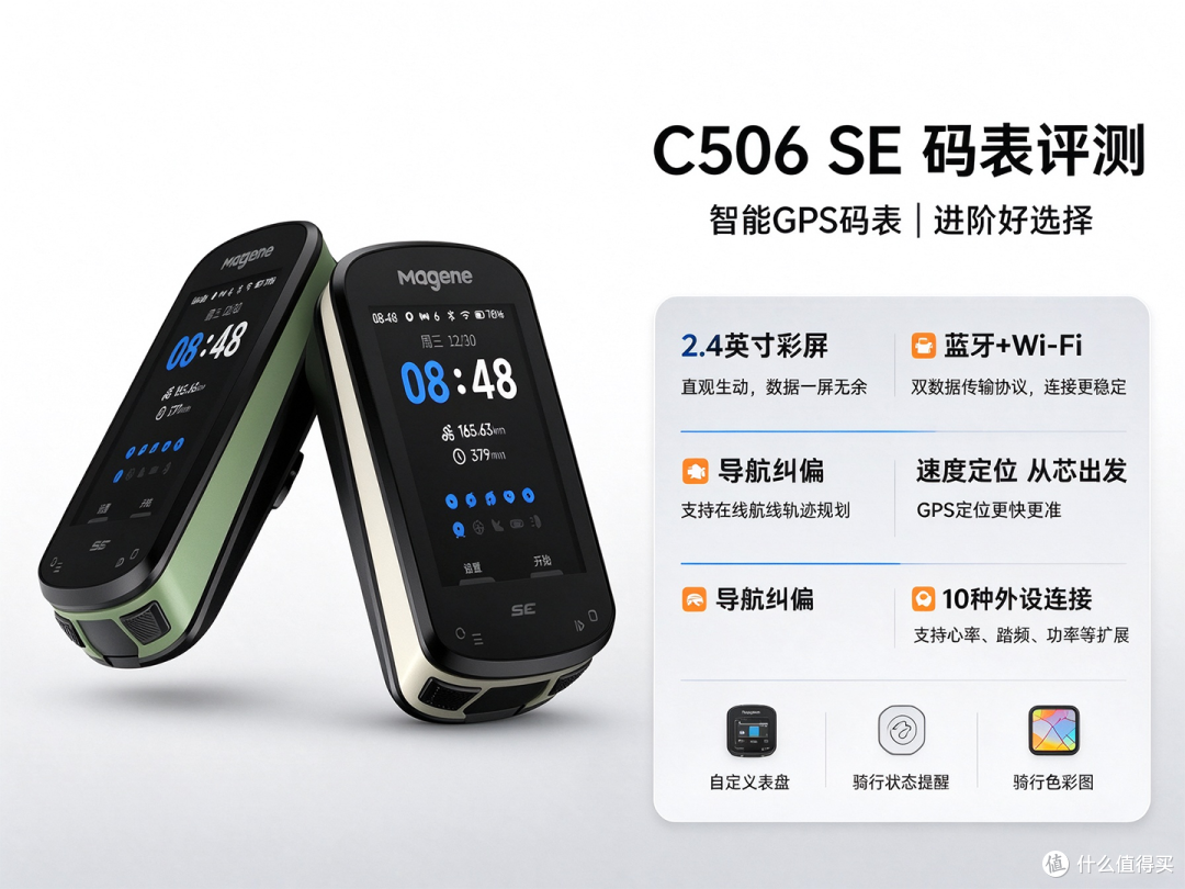 两百多拿下彩屏+导航+偏航纠偏?迈金C506 SE入门彩屏码表实测