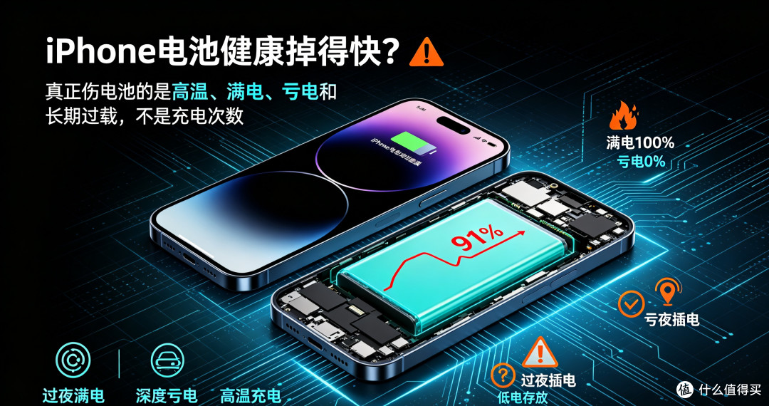 iPhone电池健康掉得快?不是充电频繁,是这4个坏习惯在透支寿命