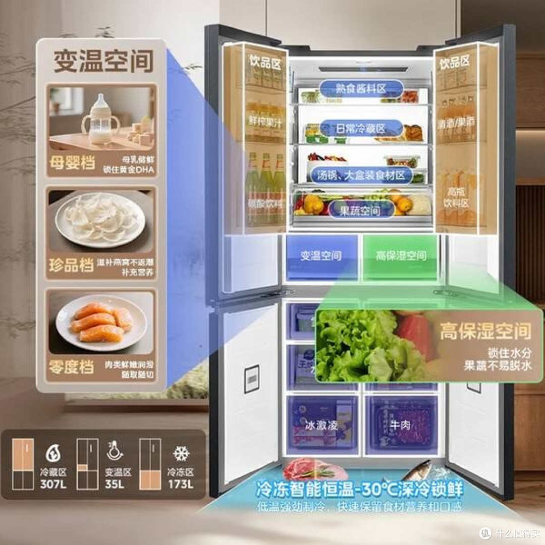 装修嵌入式冰箱怎么选?美的M60机皇2.0 541升级款十字四门