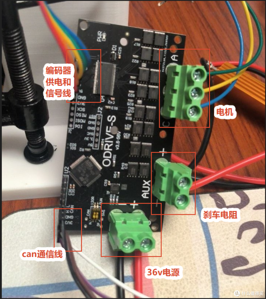 Odrive单电机驱动板接线