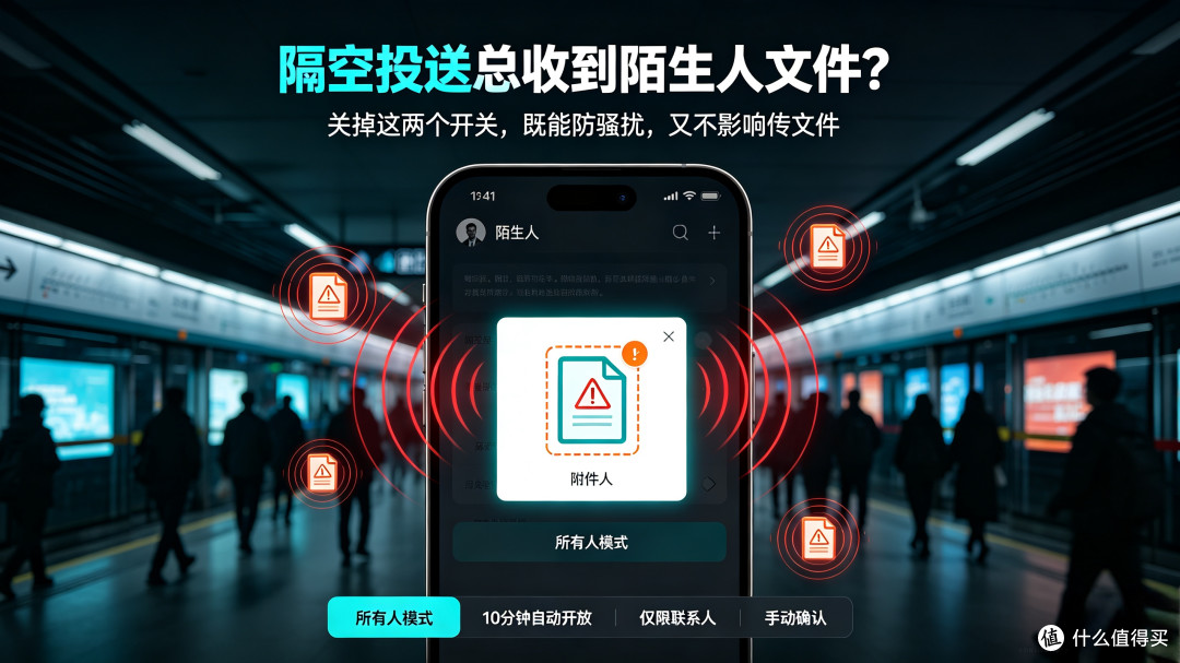 iPhone隔空投送总收到陌生人文件?关掉这两个开关,彻底杜绝骚扰