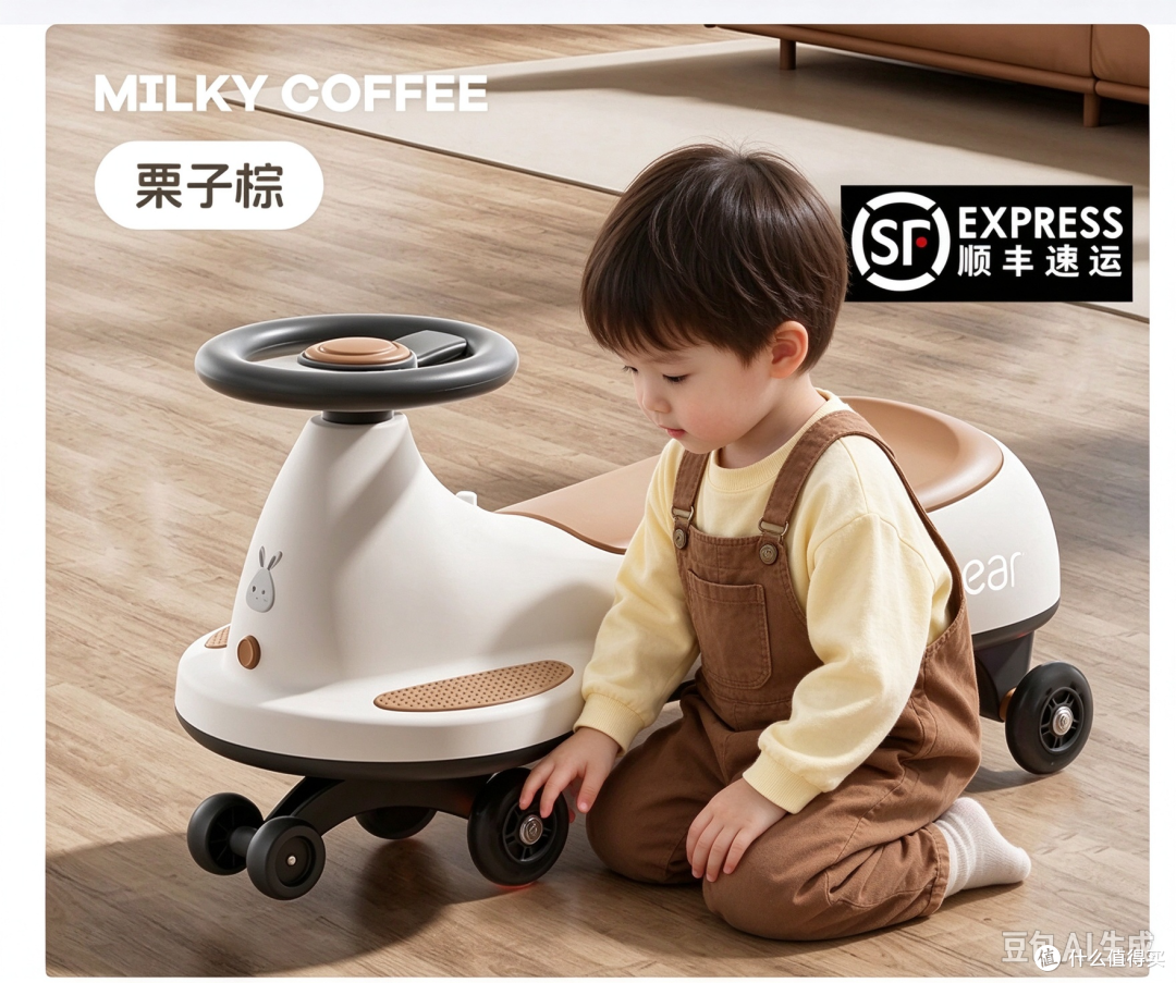 奶呼呼的扭扭车🚗出门遛娃回头率拉满