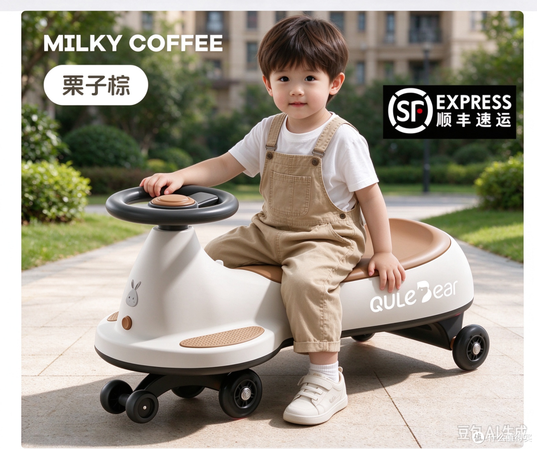 奶呼呼的扭扭车🚗出门遛娃回头率拉满
