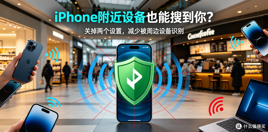 iPhone附近设备也能搜到?关掉设置避免被隔空投送与周边设备识别