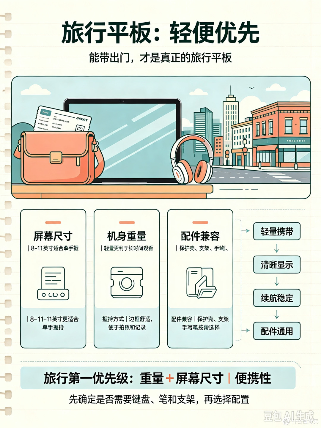 旅行平板选购指南：轻便续航与应急