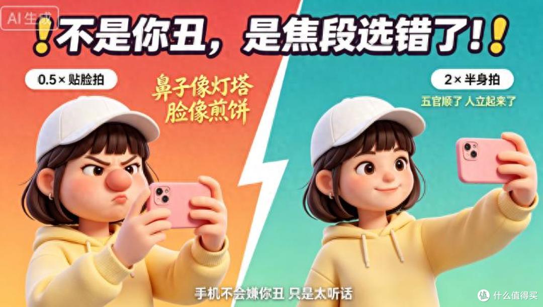 讲实话:你自拍像熊大,八成是0.5×焦段在搞事