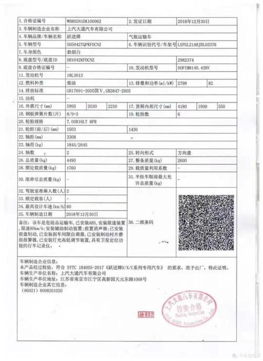 合格证表格