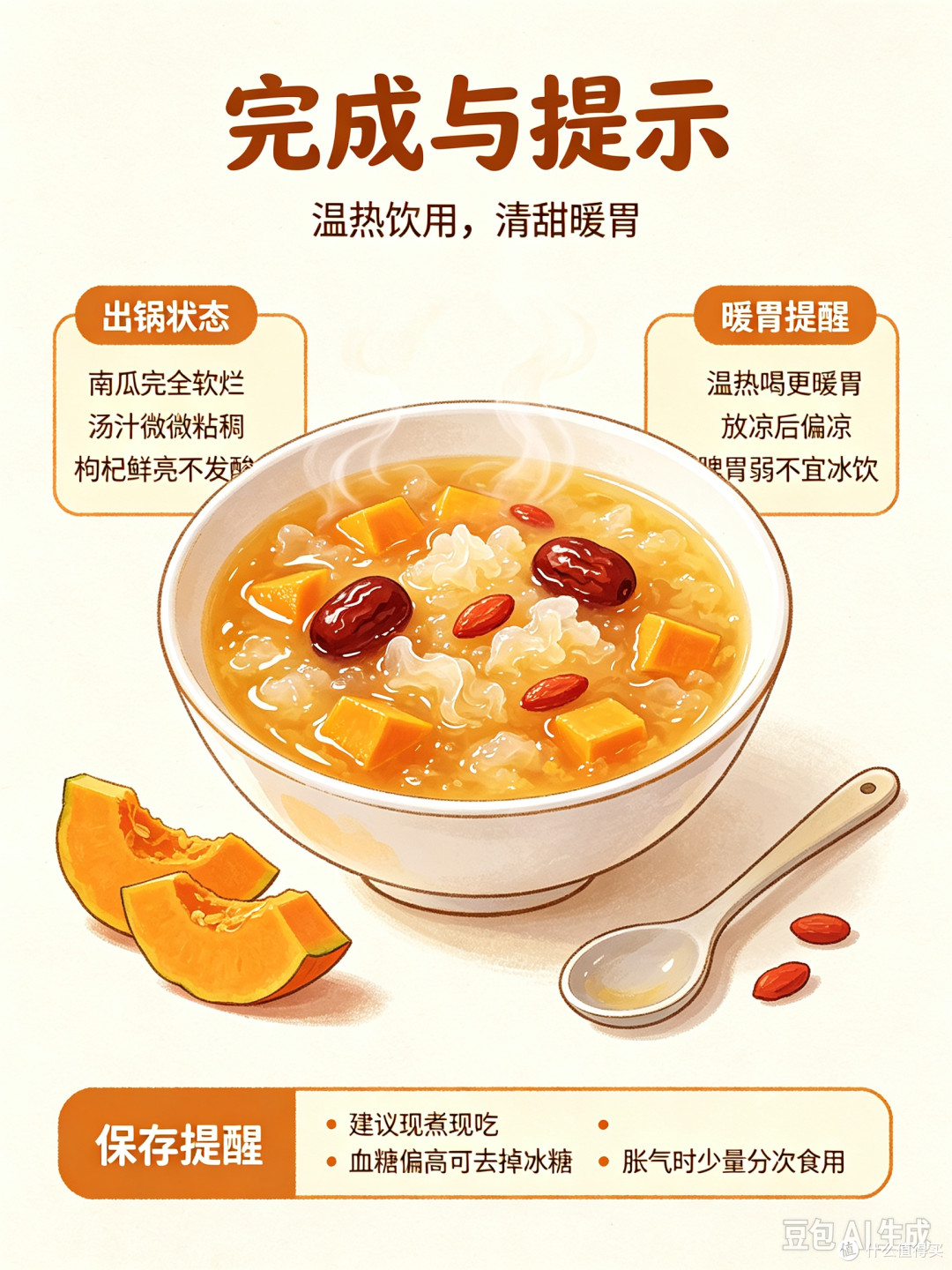 南瓜银耳羹的温润养胃做法