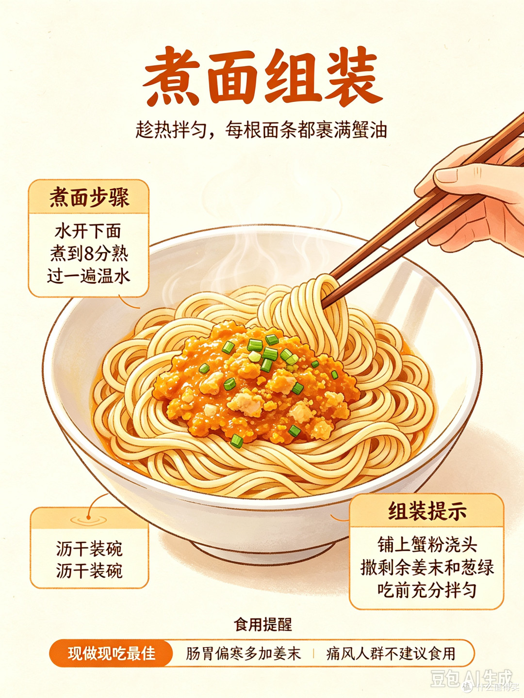 家庭版蟹黄面去腥熬制指南
