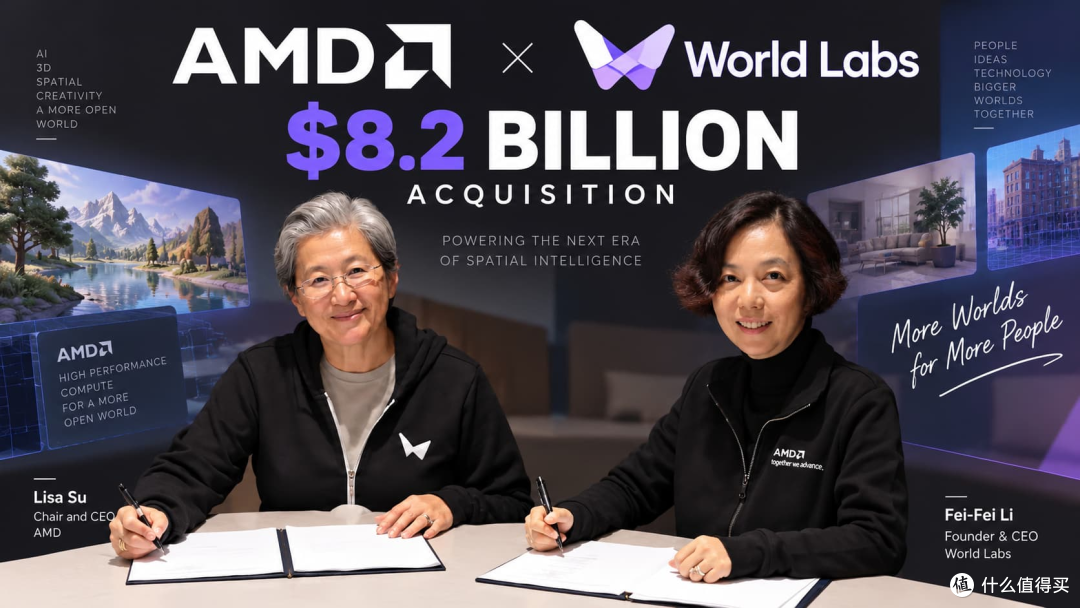 AMD董事长兼CEO苏姿丰（左）和World Labs联创李飞飞（右）