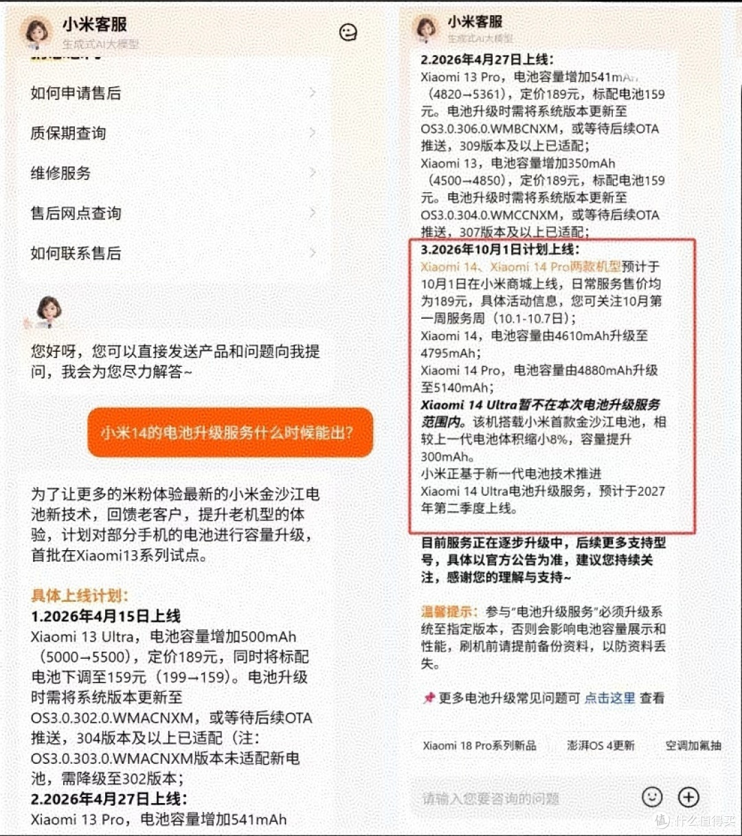 这个国庆米粉有福了!老机还能再战小米14系列官方电池升级太香了