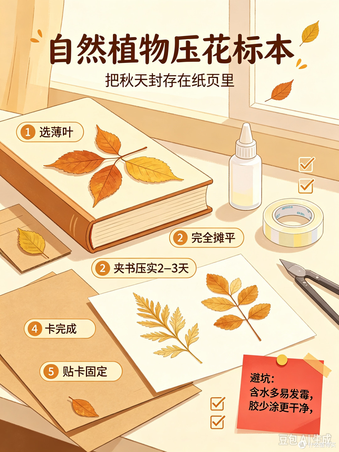 零门槛手作:把秋天封存进书里