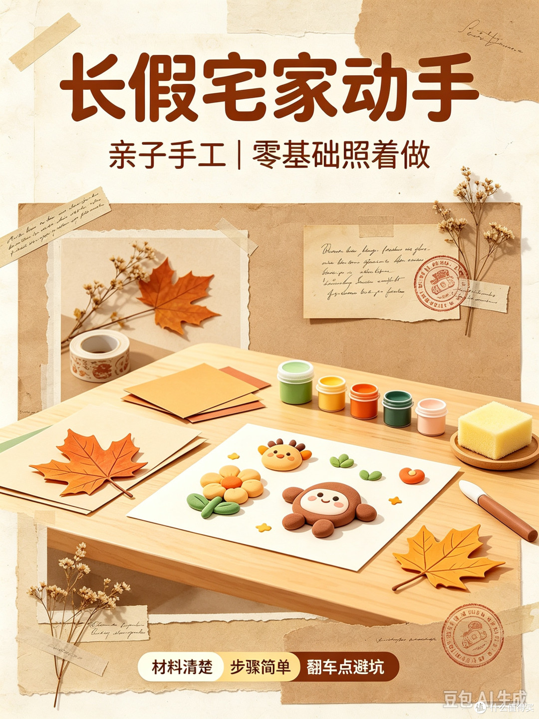 零成本落叶压花,治愈秋日亲子时光