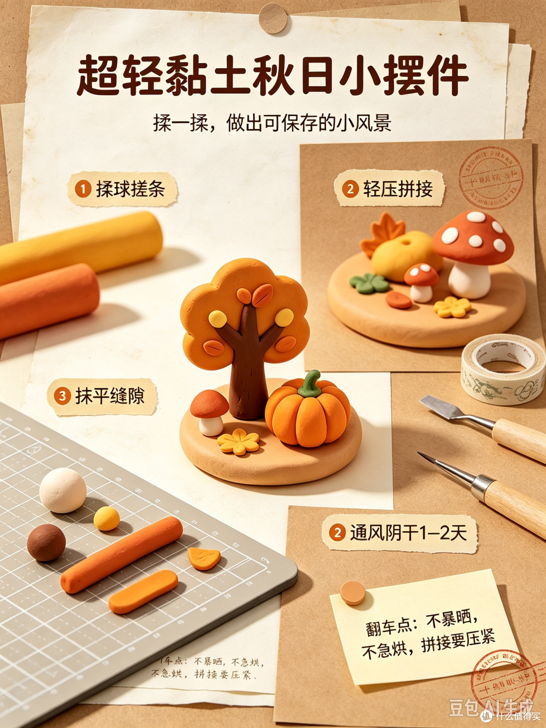 零成本落叶压花,治愈秋日亲子时光