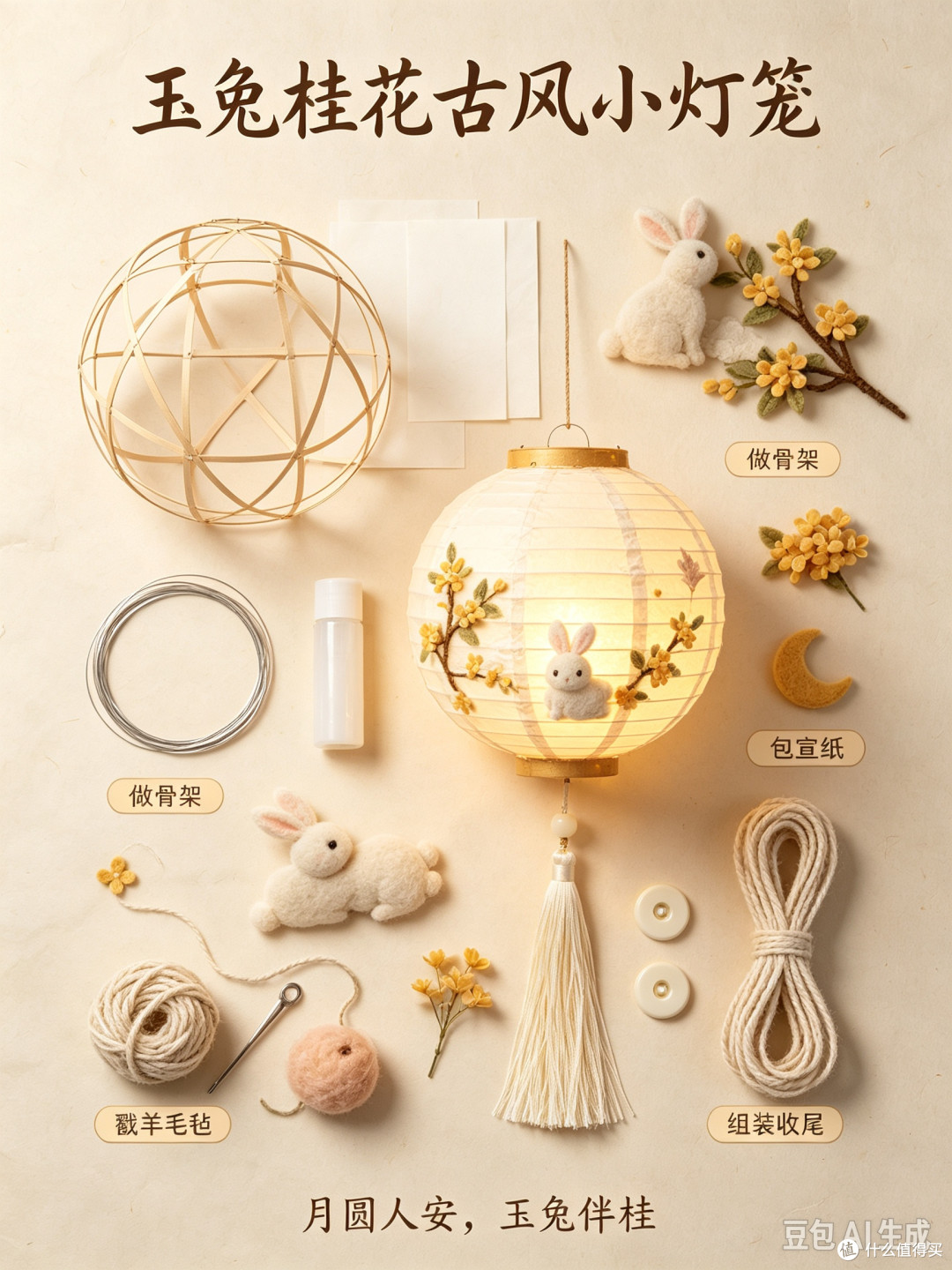 双节手工:灯笼与国旗挂饰制作
