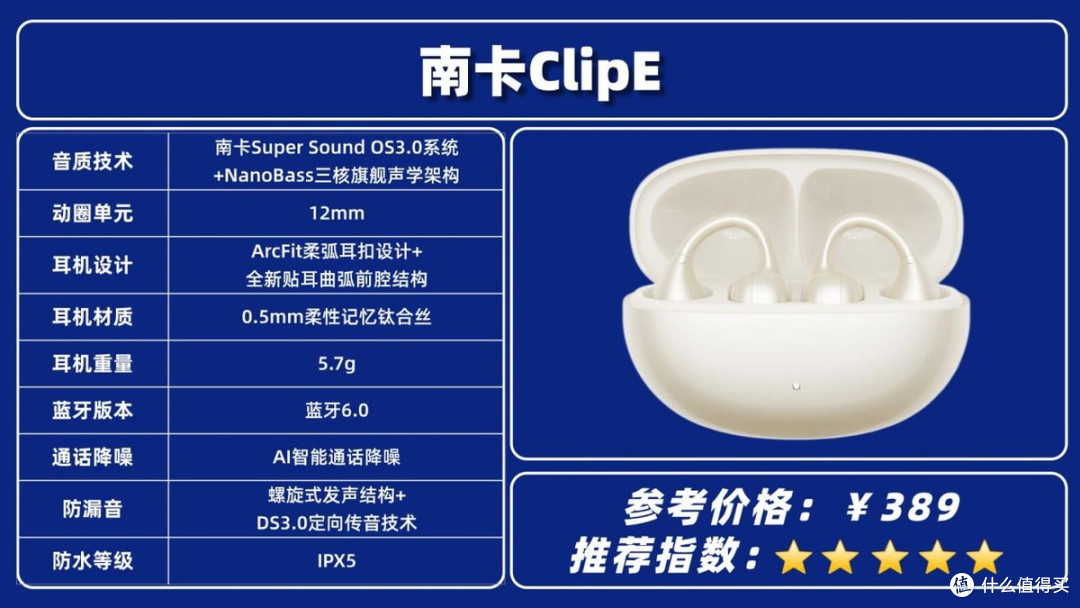 多维度测评实测南卡ClipE、华为FreeClip2、JBL琉璃扣三款耳机