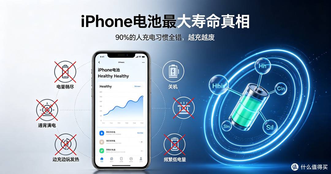 iPhone电池最大寿命真相!90%的人充电习惯全错,越充越废