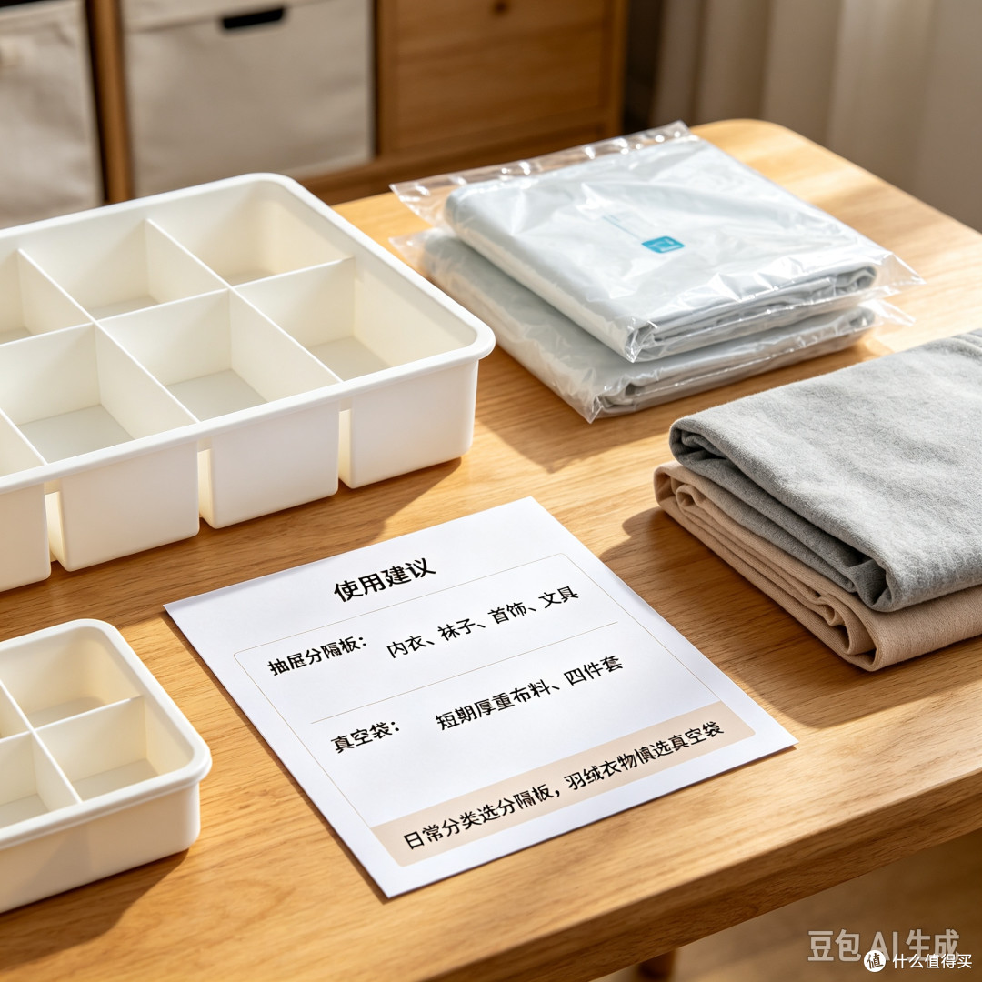 收纳神器红黑榜！抽屉分隔板&真空袋实测
