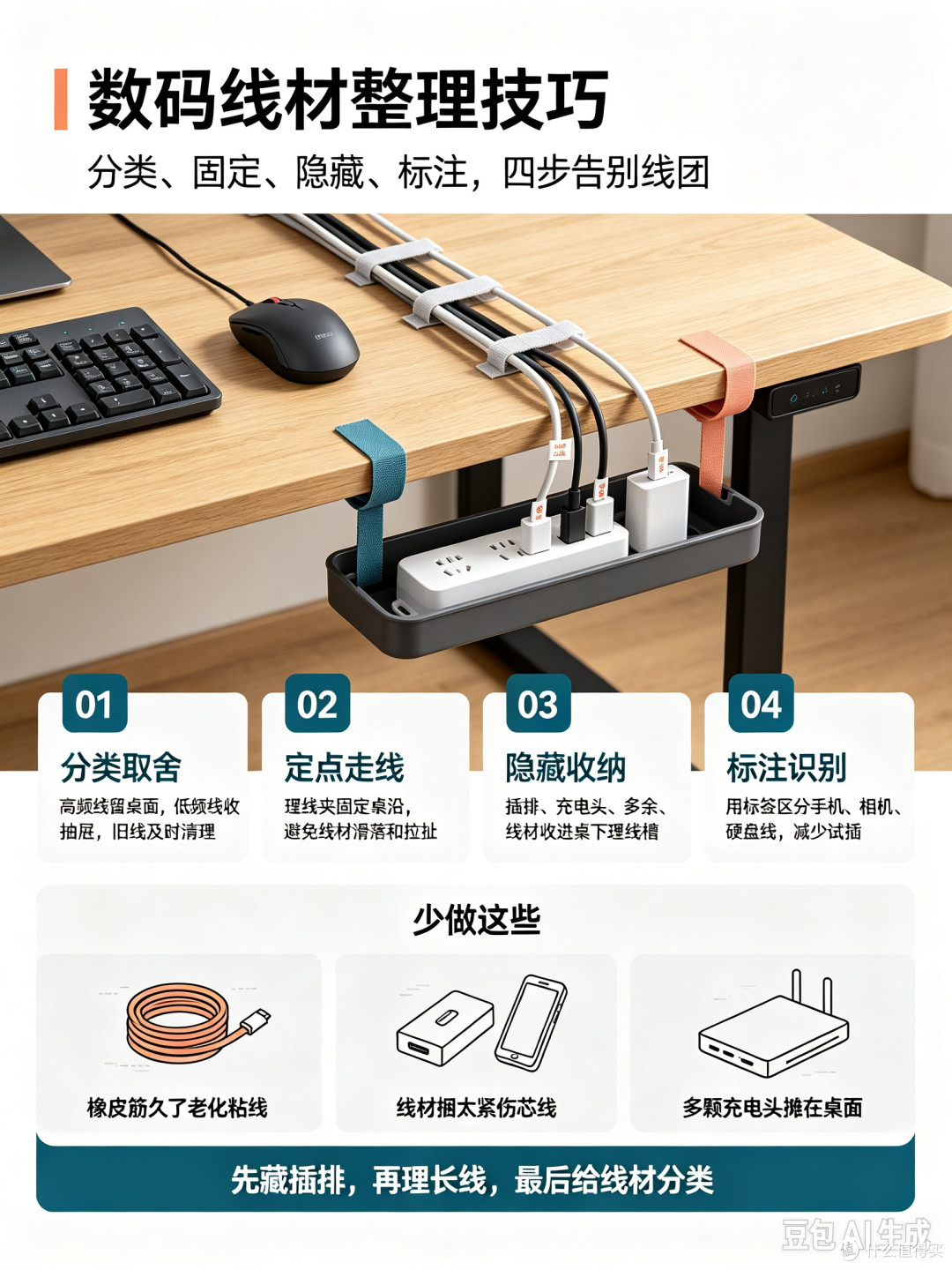 告别线材缠绕,打造高效治愈工位