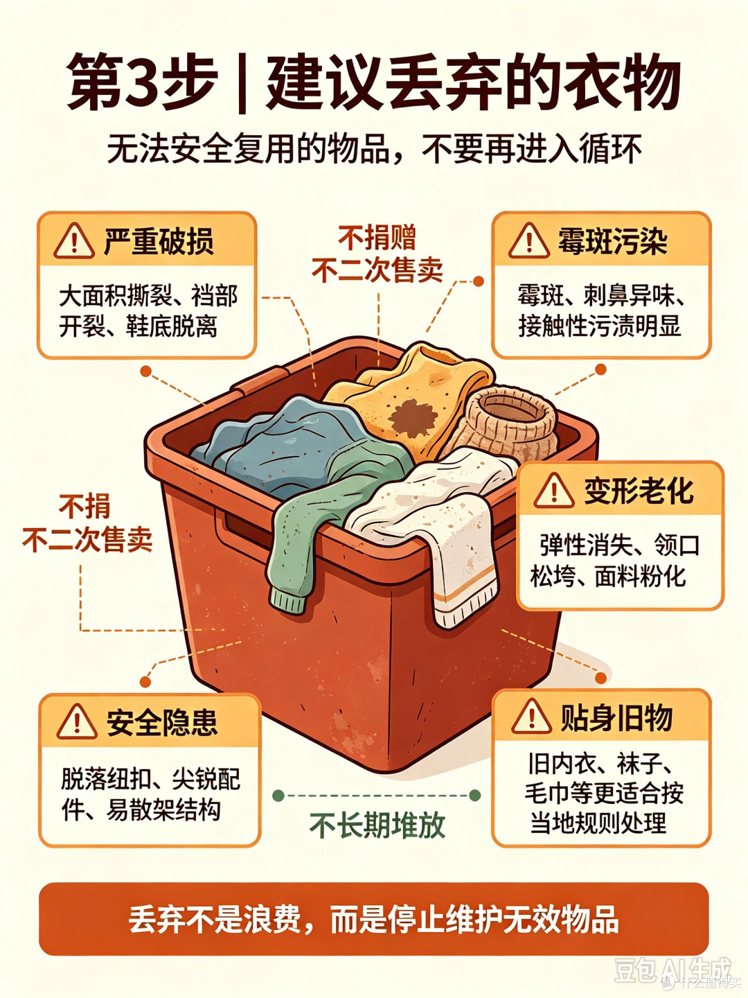 闲置物品捐赠与丢弃判断流程