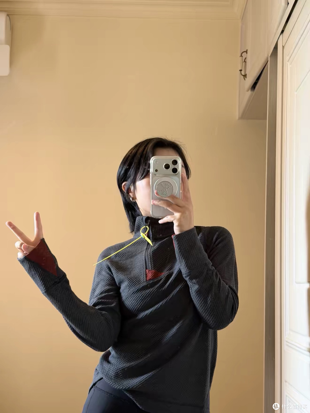 攀山鼠胡戈半拉链,女款羊毛打底到底值不值?