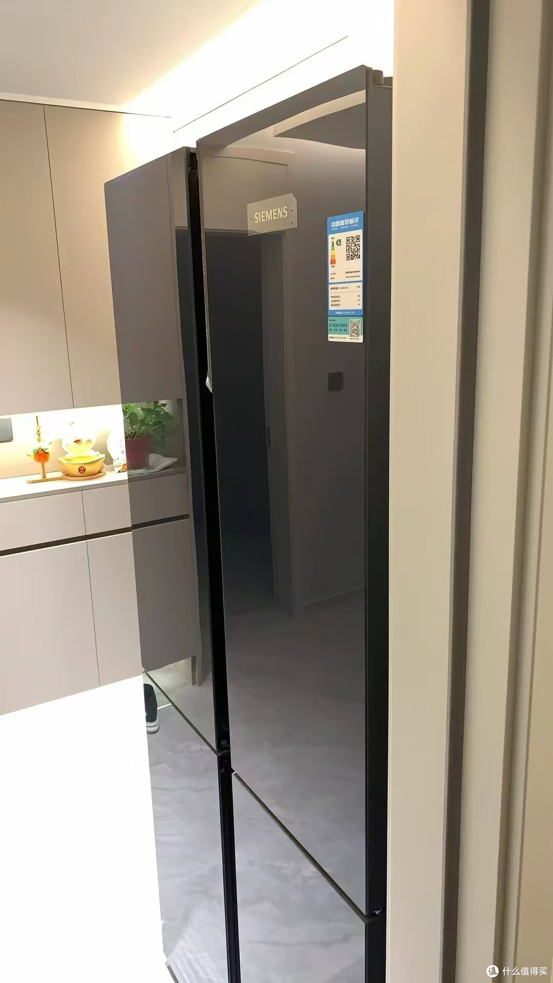 全屋极简治愈感✨西门子超薄十字星冰箱太百搭