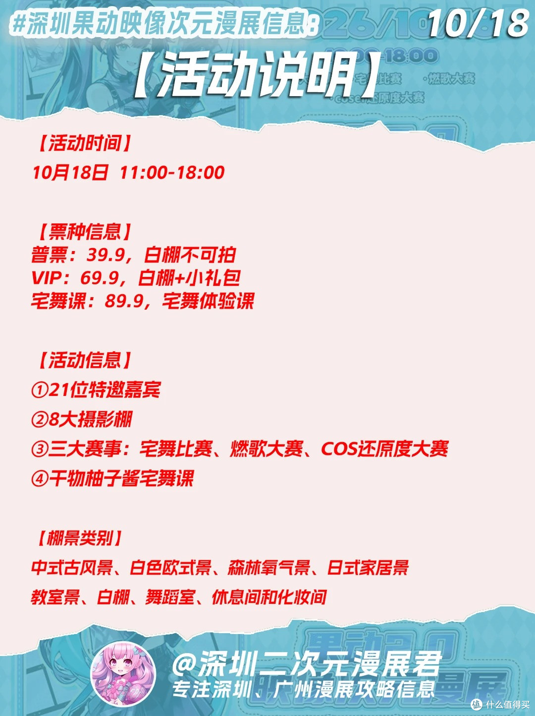 10.18 深圳果动映像次元 是辞妹o等21位嘉宾和全部信息