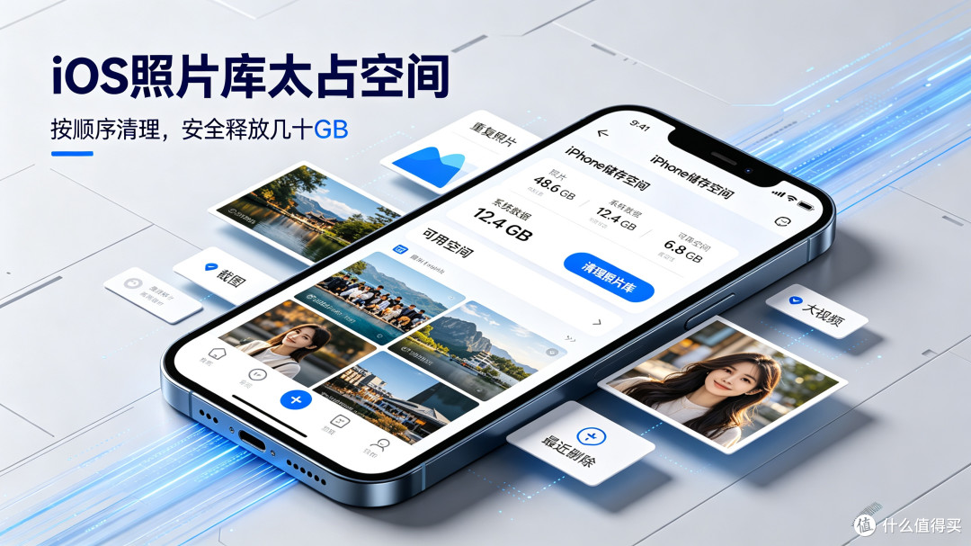iOS照片库太占空间?这样清理,释放几十GB