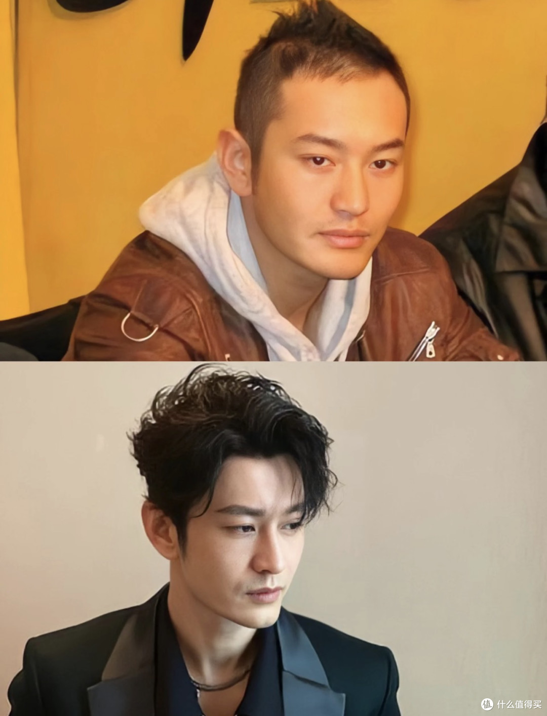 黄晓明去油前后对比
